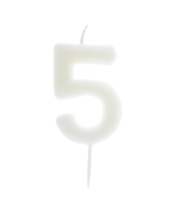 Vela Fluorescente Numero 5 4X9cm Parafina Y Plastico ***OFERTA DTO NO ACUMULABLE
