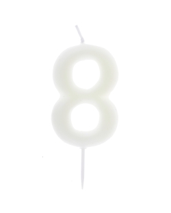 Vela Fluorescente Numero 8 4X9cm Parafina Y Plastico ***OFERTA DTO NO ACUMULABLE