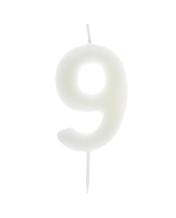 Vela Fluorescente Numero 9 4X9cm Parafina Y Plastico ***OFERTA DTO NO ACUMULABLE