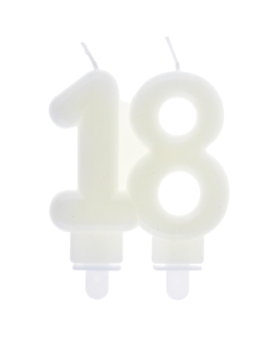 Vela Fluorescente Numero 18 7.5X9cm Parafina Y Plastico ***OFERTA DTO NO ACUMULABLE