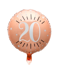 Globo Foil Rosa 45cm Numero 20 Helio 0.015 m3 ***OFERTA DTO NO ACUMULABLE