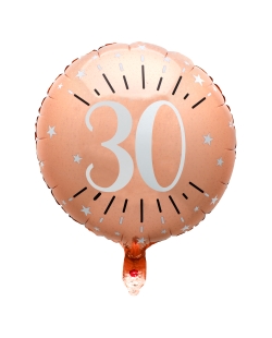 Globo Foil Rosa 45cm Numero 30 Helio 0.015 m3 ***OFERTA DTO NO ACUMULABLE