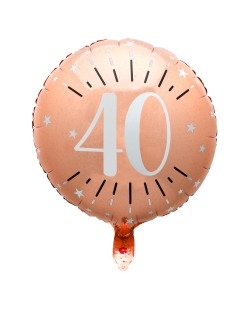 Globo Foil Rosa 45cm Numero 40 Helio 0.015 m3 ***OFERTA DTO NO ACUMULABLE