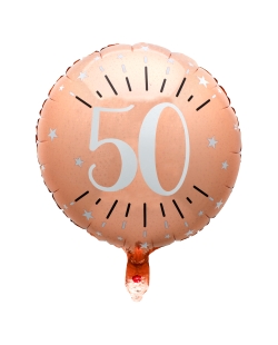 Globo Foil Rosa 45cm Numero 50 Helio 0.015 m3 ***OFERTA DTO NO ACUMULABLE