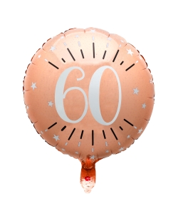 Globo Foil Rosa 45cm Numero 60 Helio 0.015 m3 ***OFERTA DTO NO ACUMULABLE