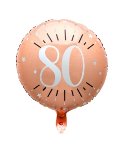 Globo Foil Rosa 45cm Numero 80 Helio 0.015 m3 ***OFERTA DTO NO ACUMULABLE
