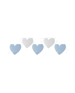 Guirnalda Corazones Azul Pastel 19cm X 5m Carton ***OFERTA DTO NO ACUMULABLE