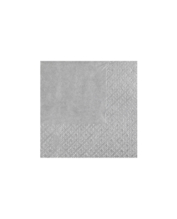 Servilletas cristal coctel Plata 21x20cm Papel 3c 18gr/m2 ***OFERTA DTO NO ACUMULABLE