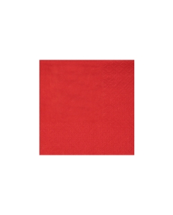 Servilletas cristal coctel Rojo 21x20cm Papel 3c 18gr/m2 ***OFERTA DTO NO ACUMULABLE