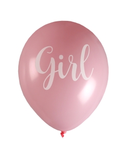 Globos Latex Girl Or Boy Rosa 23cm ***OFERTA DTO NO ACUMULABLE