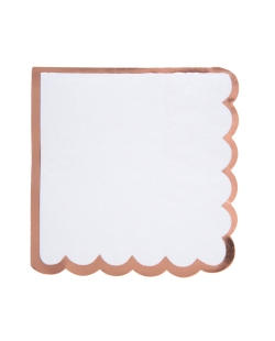Servilletas Borde Rosa 25 X 25cm Papel 3 Capas ***OFERTA DTO NO ACUMULABLE