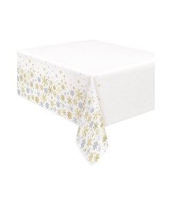 Mantel Plastico Copos Nieve 137 X 213cm