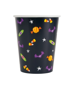 Vasos 266ml Gato Y Calabaza Carton