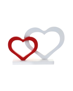 Centro Mesa Corazones San Valentin20.5 X 5 X 13.5cm Madera ***OFERTA DTO NO ACUMULABLE