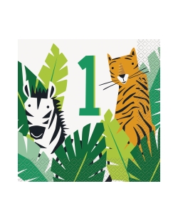 Servilletas 33 X 33cm Safari 1 Año