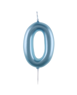 Vela Azul Pstl Numero 0 4X9cm Parafina Y Plastico ***OFERTA DTO NO ACUMULABLE