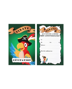 Invitacion Pirata 11X17cm Carton ***OFERTA DTO NO ACUMULABLE