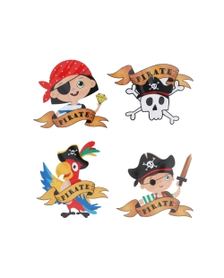 Pegatinas Pirata 5X5cm Papel ***OFERTA DTO NO ACUMULABLE