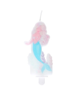 Vela Sirena Iridiscente 3.7 X 7.5cm Parafina Y Plastico ***OFERTA DTO NO ACUMULABLE