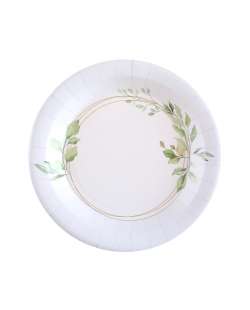 Platos Felicidad Verde 22.5cm Carton ***OFERTA DTO NO ACUMULABLE