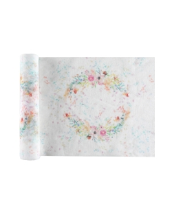 Camino Mesa Boda Floral 26cm X 3m Velo Poliester ***OFERTA DTO NO ACUMULABLE