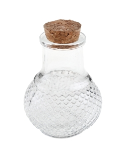 Tarro Redondo Vintage Transparente 5.5 6cm Vidrio Y Corcho ***OFERTA DTO NO ACUMULABLE