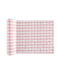 Camino Mesa Vichy Rosa 26cm X 3m Poliester ***OFERTA DTO NO ACUMULABLE