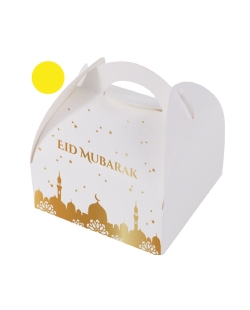 Cajas Eid Mubarak Dorado 18 X 10 X 10cm Carton ***OFERTA DTO NO ACUMULABLE
