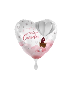 **17/43CM RECIEN CASADOS GLOBO CORAZON ***OFERTA DTO NO ACUMULABLE