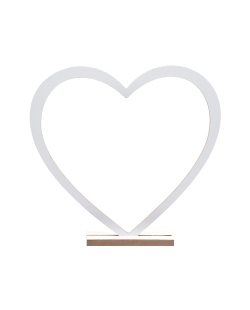 Centro Mesa Corazon Blanco 39 X 4 X 37cm Madera ***OFERTA DTO NO ACUMULABLE