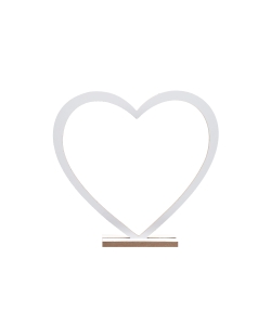 Centro Mesa Corazon Blanco 25 X 4 X 24cm Madera ***OFERTA DTO NO ACUMULABLE