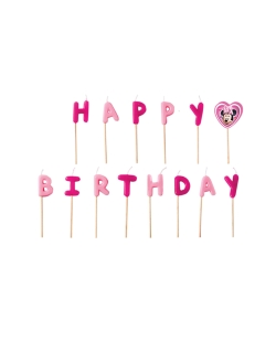 Velas Happy Birthday Minnie ***OFERTA DTO NO ACUMULABLE