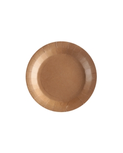 Platos redondo peque&ntilde;o Kraft 17.5cm fibra natural 290gr/m2 ***OFERTA DTO NO ACUMULABLE