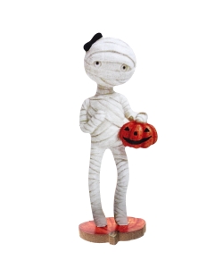Decoracion Momia Chica 7X20cm Madera ***OFERTA DTO NO ACUMULABLE