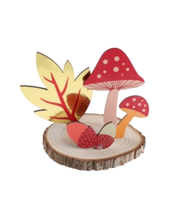 Centro Mesa Otoño 17X15cm Madera ***OFERTA DTO NO ACUMULABLE