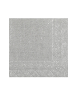 Servilletas cristal Plata 33x33cm Papel 2c 18gr/m2 ***OFERTA DTO NO ACUMULABLE
