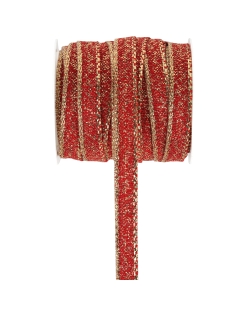 Cinta Brillo Rojo 10mm x 5m Poliester Y Laton ***OFERTA DTO NO ACUMULABLE