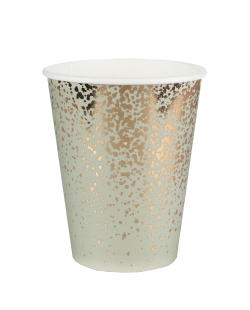 Vasos Confeti Oro Verde Oliva 7.8X9.7cm 27cl Carton ***OFERTA DTO NO ACUMULABLE