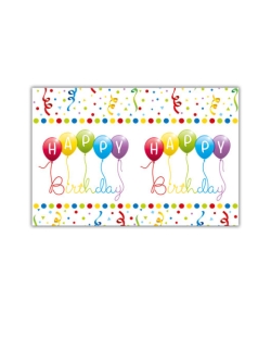 MANTEL PLASTICO HAPPY BDAY CONFETI 120 X 180cm