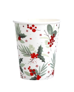 Vasos Navidad Tradicional Rojo 7.8X9.7cm 27cl Carton ***OFERTA DTO NO ACUMULABLE