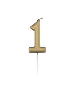 Vela Oro Metal Nº 1