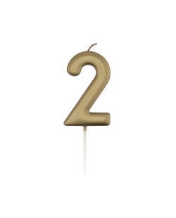Vela Oro Metal Nº 2
