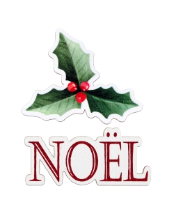 Deco Mesa Confeti Noel 6X2cm Y 6X4.5cm Madera ***OFERTA DTO NO ACUMULABLE