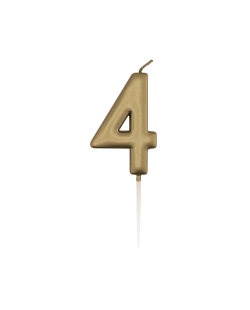Vela Oro Metal Nº 4