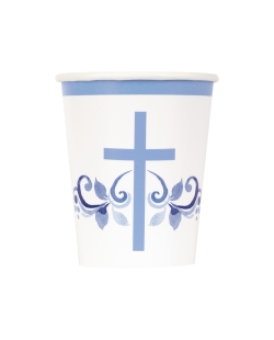 Vasos Papel 266ml Comunion Cruz Azul