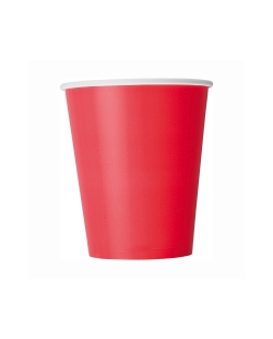 Vasos 266ml Rojo Carton ***OFERTA DTO NO ACUMULABLE