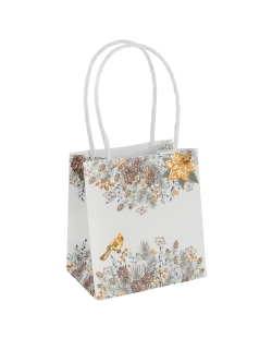 Bolsa Poinsetia Oro 10X7X11cm Papel ***OFERTA DTO NO ACUMULABLE