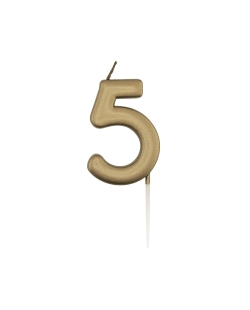 Vela Oro Metal Nº 5