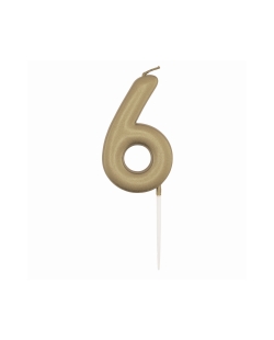 Vela Oro Metal Nº 6