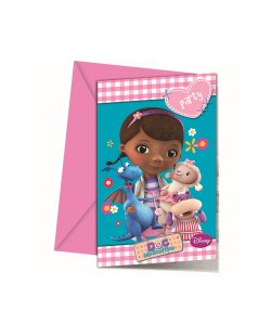Invitaciones Y Sobres Doc Mc Stuffins ***OFERTA DTO NO ACUMULABLE  